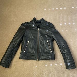 JCrew Black Leather Moto Jacket